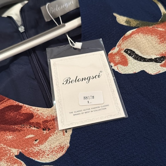 Floral Blue Shift Dress - Picture 10 of 10